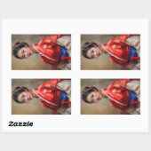 Sticker Rectangulaire Portrait de princesse chinoise (Feuille)