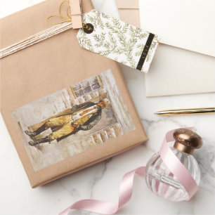 Sticker Rectangulaire Portrait de shérif par Seltzer, Cow-boy du vieux F