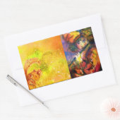 Sticker Rectangulaire PORTRAIT FLUTISTE / Mascarade vénitienne (Enveloppe)