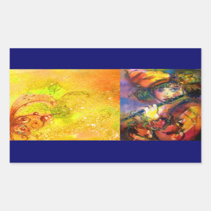 Sticker Rectangulaire PORTRAIT FLUTISTE / Mascarade vénitienne