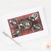 Sticker Rectangulaire Portraits d'Abraham Lincoln Vintage (Enveloppe)