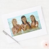Sticker Rectangulaire Pose De Groupe Dans L'Eau (Enveloppe)