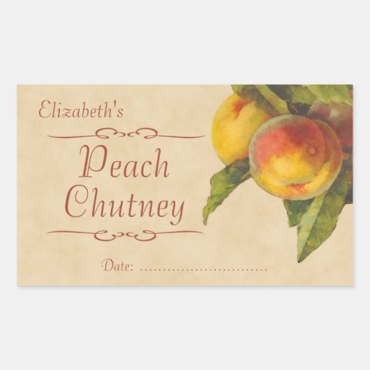 Sticker Rectangulaire Poser la confiture ou la conserve (Devant)