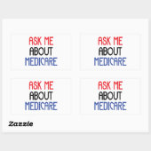 STICKER RECTANGULAIRE POSEZ-MOI DES QUESTIONS SUR MEDICARE (Feuille)