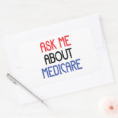 STICKER RECTANGULAIRE POSEZ-MOI DES QUESTIONS SUR MEDICARE (Enveloppe)