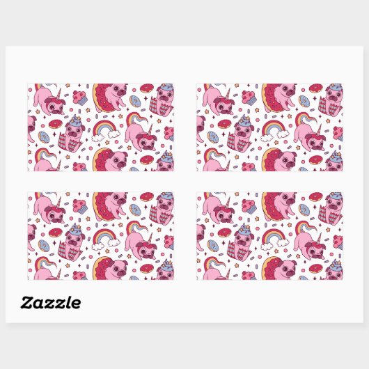 Sticker Rectangulaire Postcard (Feuille)