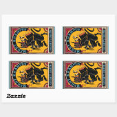 Sticker Rectangulaire Poster de cirque Xmas Merry Krampus Naughty Brats (Feuille)