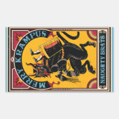 Sticker Rectangulaire Poster de cirque Xmas Merry Krampus Naughty Brats (Devant)