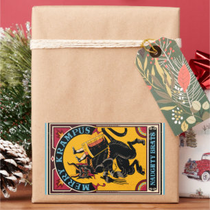 Sticker Rectangulaire Poster de cirque Xmas Merry Krampus Naughty Brats