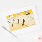Sticker Rectangulaire Poster de la fille dansante Jaune Toulouse Lautrec (Enveloppe)