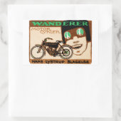 Sticker Rectangulaire Poster de la moto Wanderer 1910 (Sac)