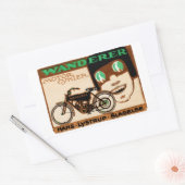 Sticker Rectangulaire Poster de la moto Wanderer 1910 (Enveloppe)