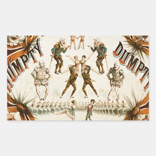 Sticker Rectangulaire Poster de l'Abbey Humpty Dumpty Combination Circus (Devant)
