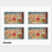 Sticker Rectangulaire Poster vintage de l'opéra Aida (1908) (Feuille)