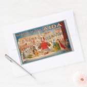 Sticker Rectangulaire Poster vintage de l'opéra Aida (1908) (Enveloppe)