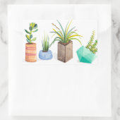 Sticker Rectangulaire Pot de succulents (Sac)