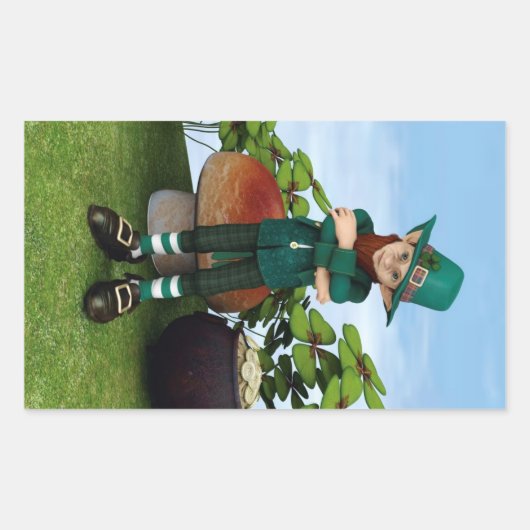 Sticker Rectangulaire Pot d'Or (Devant)