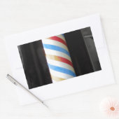 Sticker Rectangulaire Poteau en barbier (Enveloppe)