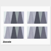 Sticker Rectangulaire Pots Chevron Gris Cendré Imprimer (Feuille)