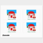 Sticker Rectangulaire Pou_Noël (Feuille)