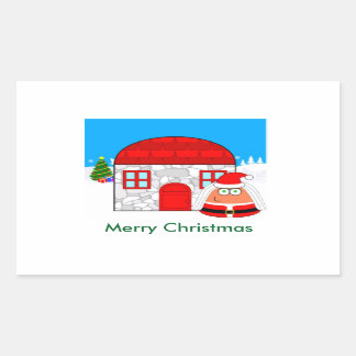 Sticker Rectangulaire Pou_Noël