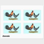 Sticker Rectangulaire Poule bleue du Delaware (Feuille)