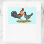 Sticker Rectangulaire Poule bleue du Delaware (Sac)
