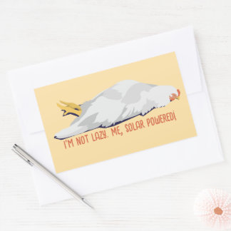 Sticker Rectangulaire Poulet à l'énergie solaire