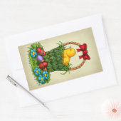 Sticker Rectangulaire Poulet de Pâques mignon (Enveloppe)