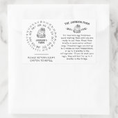 Sticker Rectangulaire Poulet Hen Oeuf Handicap Retour Carton Date Roue (Sac)