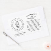 Sticker Rectangulaire Poulet Hen Oeuf Handicap Retour Carton Date Roue (Enveloppe)