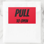 STICKER RECTANGULAIRE POULET POUR OUVRIR LA PORTE (Sac)