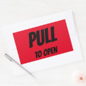 STICKER RECTANGULAIRE POULET POUR OUVRIR LA PORTE (Enveloppe)