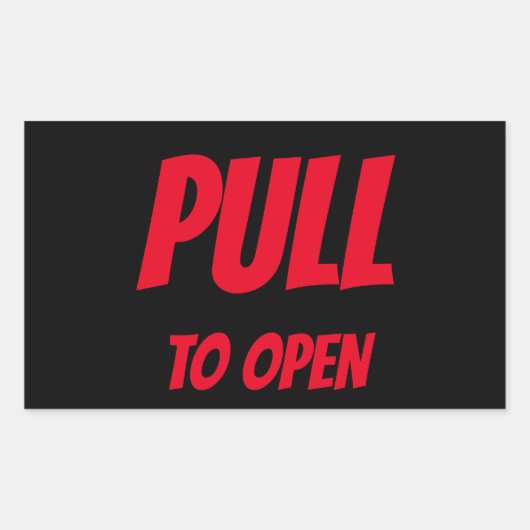 STICKER RECTANGULAIRE POULET POUR OUVRIR LA PORTE (Devant)