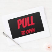 STICKER RECTANGULAIRE POULET POUR OUVRIR LA PORTE (Enveloppe)