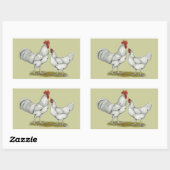 Sticker Rectangulaire Poulets blancs Austra (Feuille)