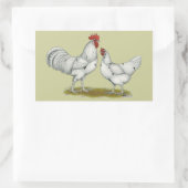 Sticker Rectangulaire Poulets blancs Austra (Sac)
