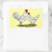 Sticker Rectangulaire Poulets de pieds bleus (Sac)