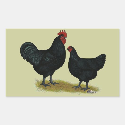Sticker Rectangulaire Poulets géants Jersey (Devant)