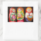 Sticker Rectangulaire Poupées de Matryoshka (Sac)