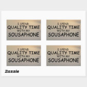 Sticker rectangulaire pour le temps de qualité (Feuille)