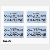 Sticker rectangulaire pour le temps de qualité Xyl (Feuille)