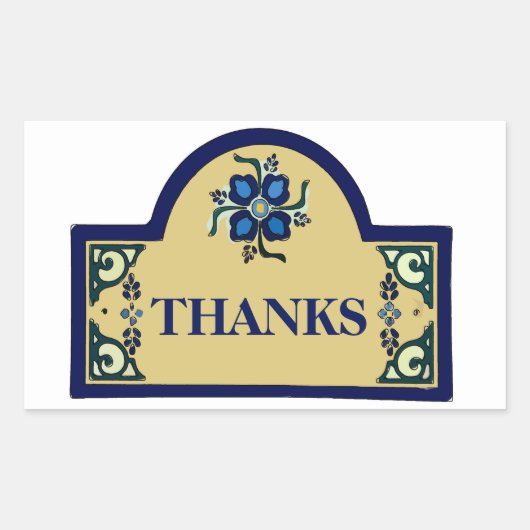 Sticker rectangulaire pour le texte de changement  (Devant)