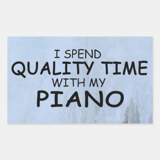 Sticker rectangulaire pour piano à temps de qualit (Devant)