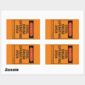 Sticker rectangulaire pour tambour en acier (Feuille)