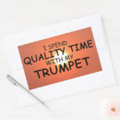 Sticker rectangulaire pour trompette à temps de qu (Enveloppe)