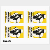 Sticker Rectangulaire Pour une meilleure connaissance (Feuille)