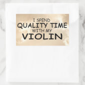 Sticker rectangulaire pour violon à temps de quali (Sac)