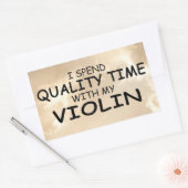 Sticker rectangulaire pour violon à temps de quali (Enveloppe)