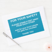 Sticker Rectangulaire Pour votre sécurité (Enveloppe)